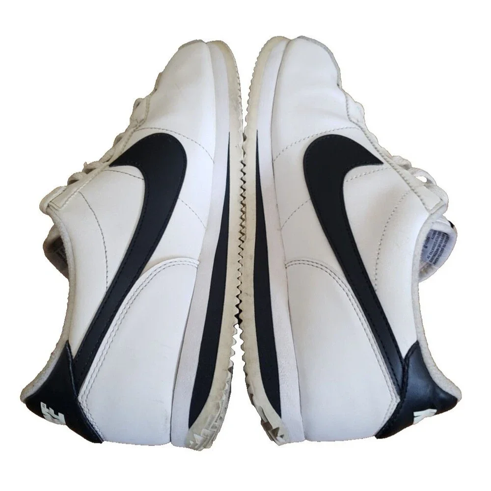 Nike Cortez Basic Leather White Black Men’s Size 10 Sneakers Shoes 819719-100